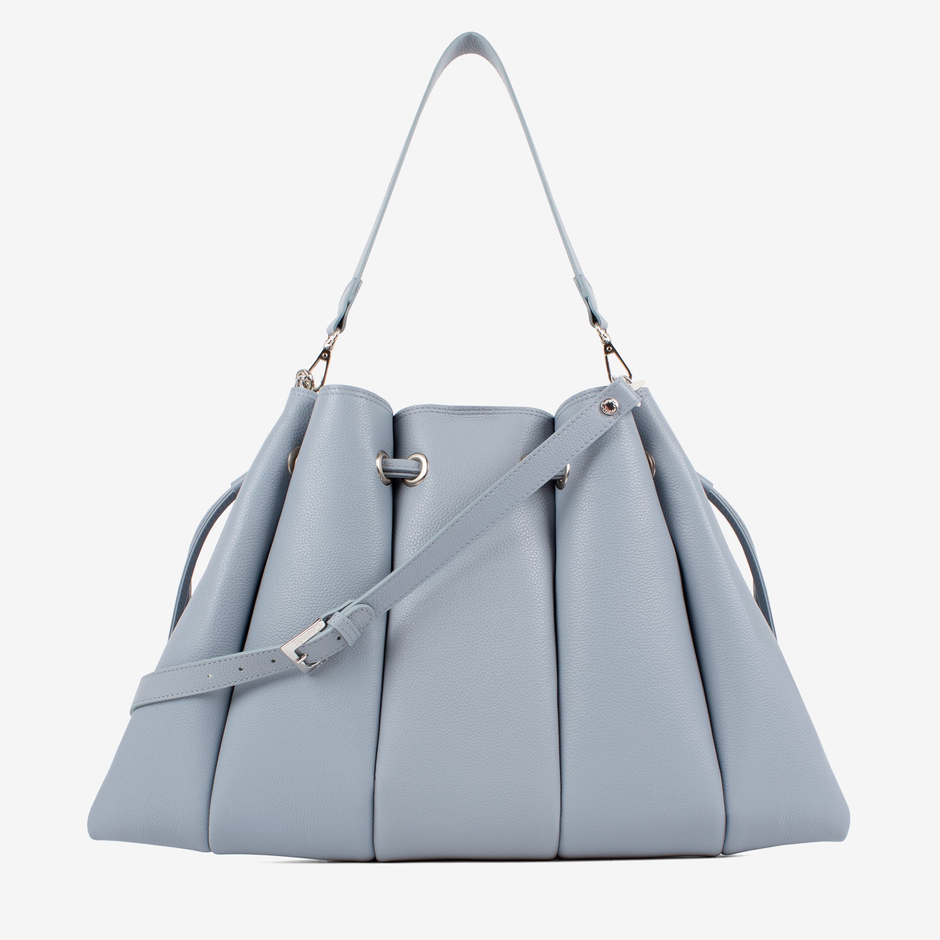 Signature CV by Cavalinho Grey-ish Blue Leather Shoulder Bag SKU 16260644.10 #color_lightblue