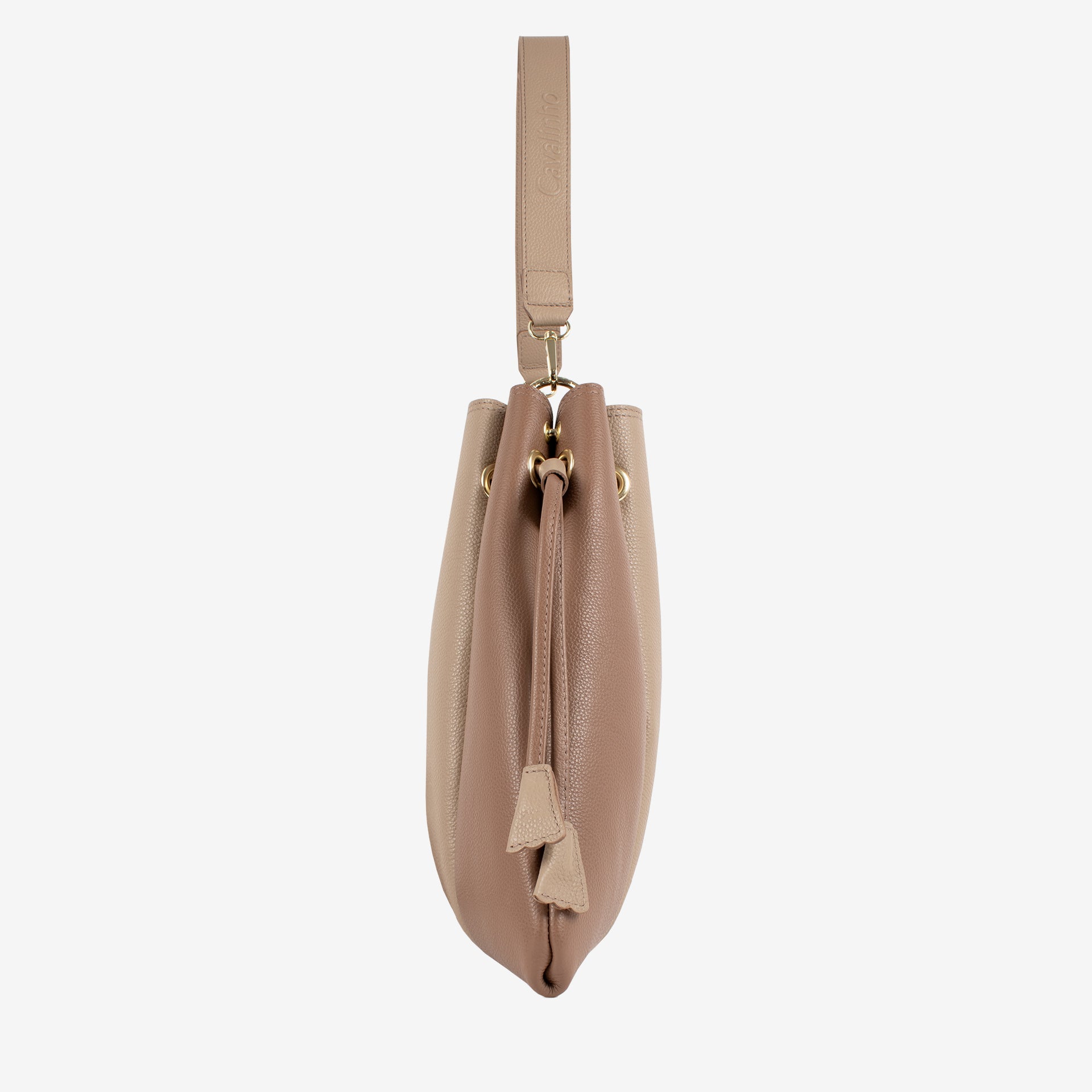 Nude Signature CV by Cavalinho Leather Shoulder Bag SKU 16260644.31 #color_sand / beige