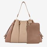 Nude Signature CV by Cavalinho Leather Shoulder Bag SKU 16260644.31 #color_sand / beige