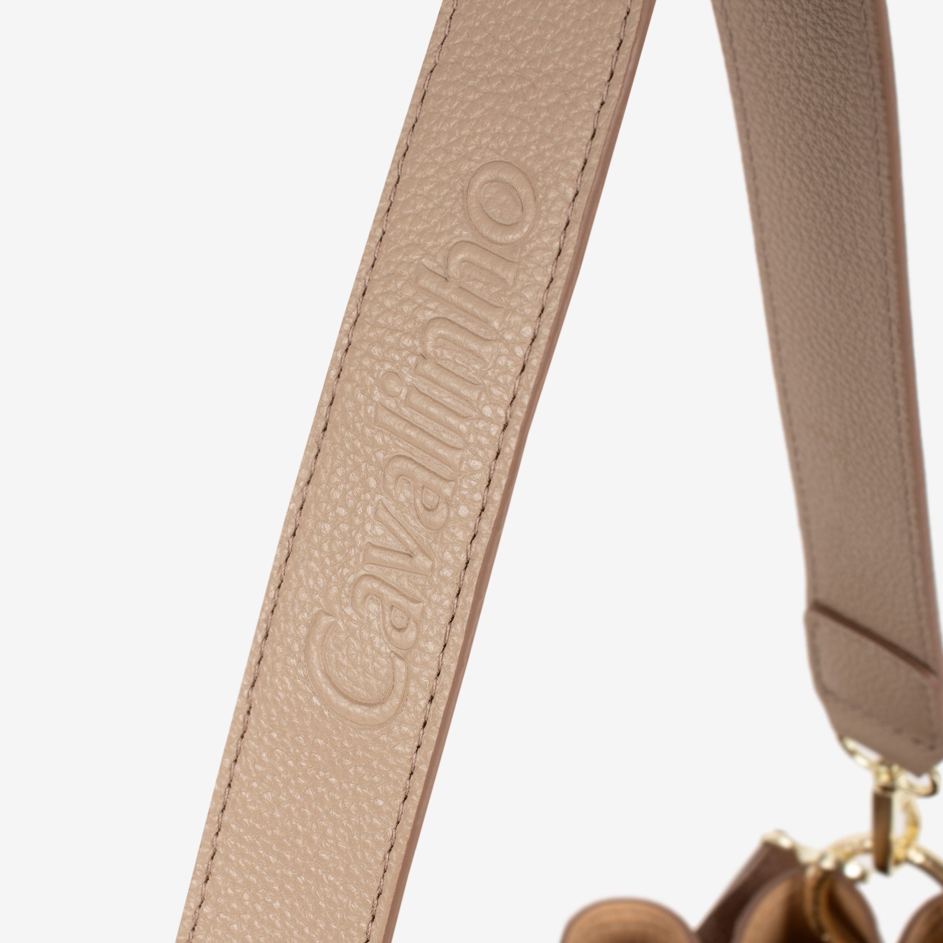 Nude Signature CV by Cavalinho Leather Shoulder Bag SKU 16260644.31 #color_sand / beige