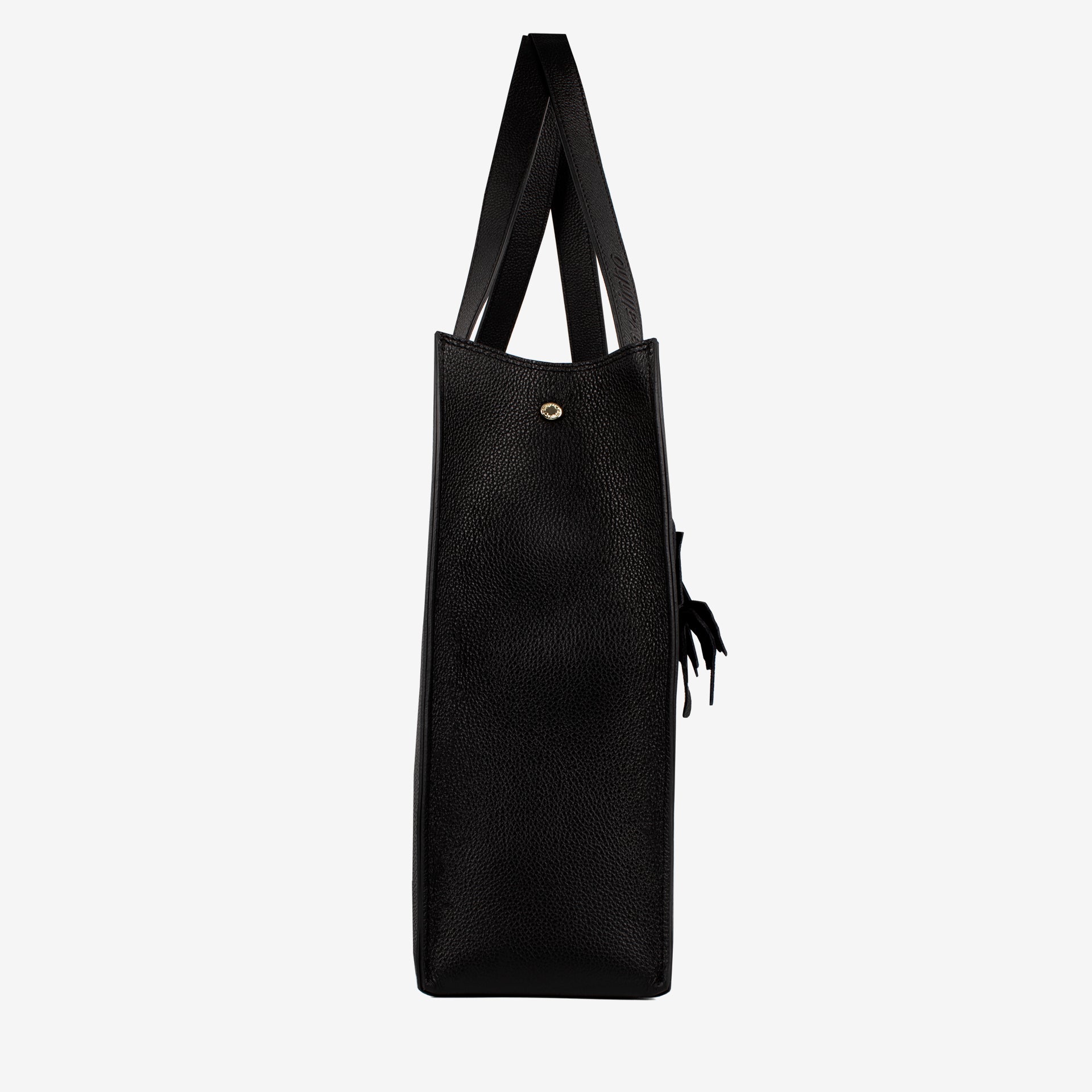 Black Signature CV by Cavalinho Leather Tote Bag with Butterfly Charm SKU 16260645.01 #color_Black