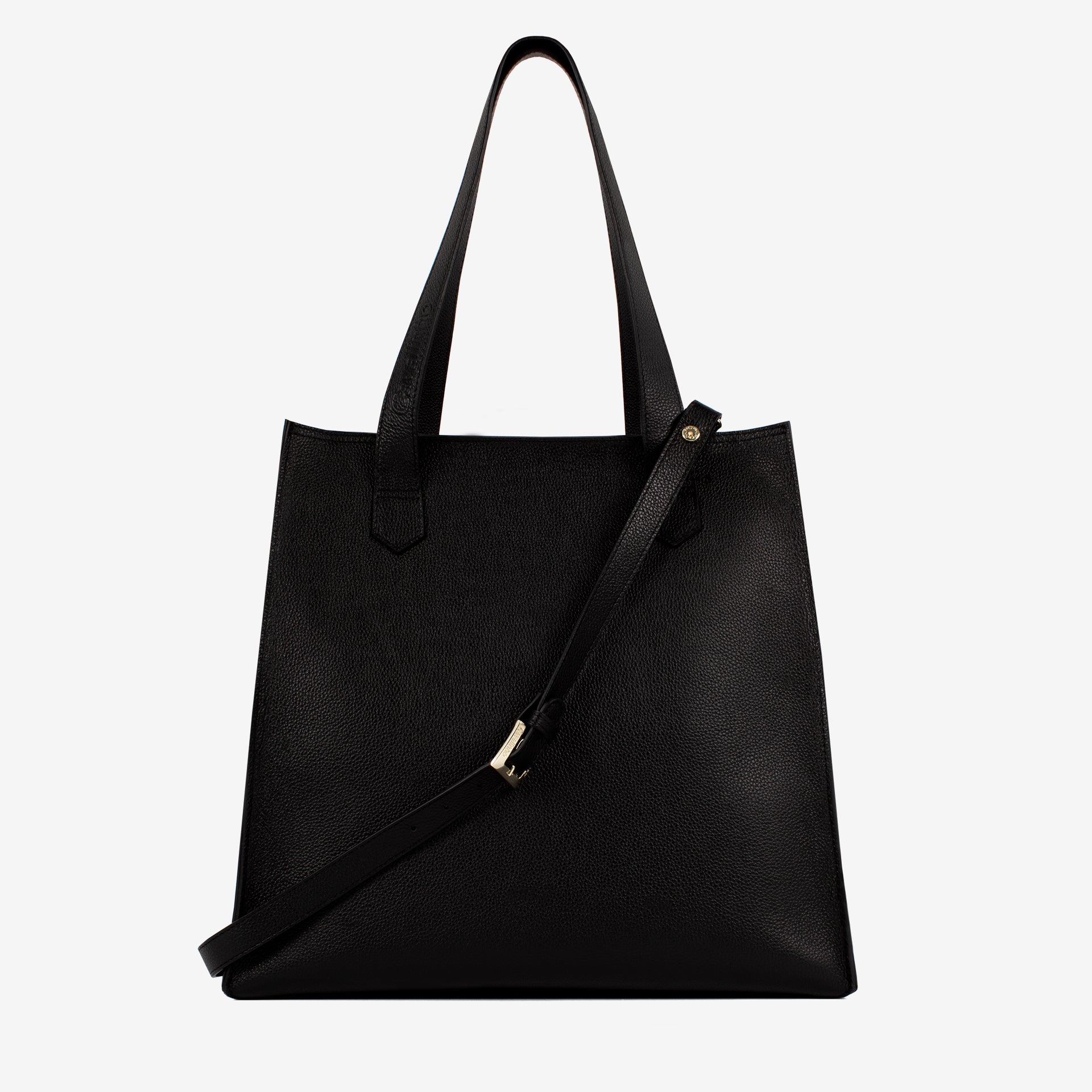 Black Signature CV by Cavalinho Leather Tote Bag with Butterfly Charm SKU 16260645.01 #color_Black