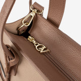 Beige Signature CV by Cavalinho Leather Tote Bag SKU 16260645.31 #color_sand / beige