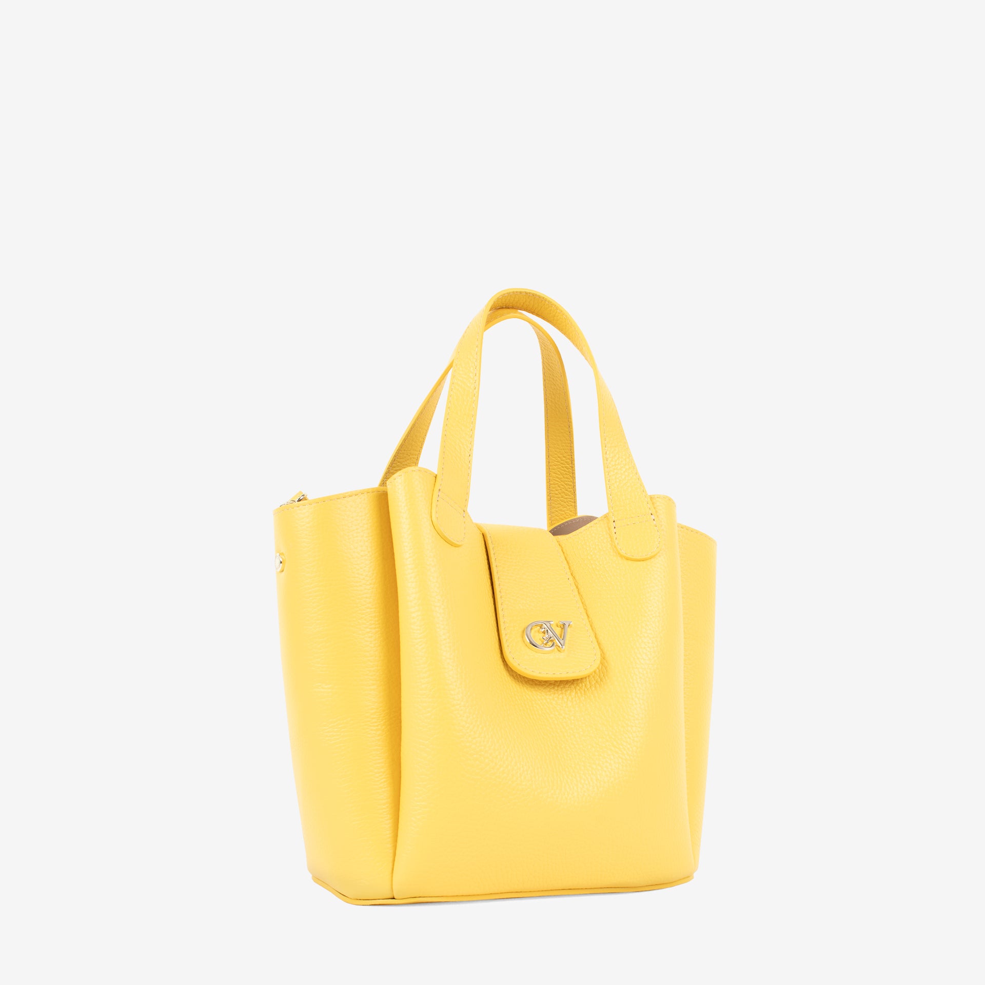 Signature CV By Cavalinho Yellow Leather Handbag SKU 16260646.08 #color_yellow, jaune, amarelo