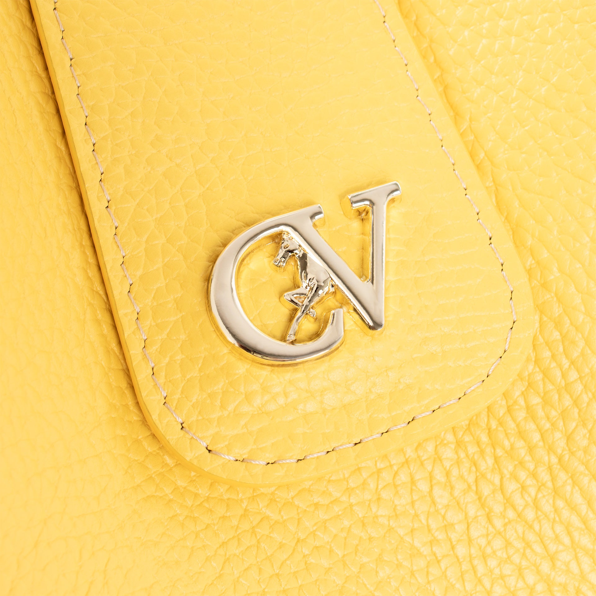 Signature CV By Cavalinho Yellow Leather Handbag SKU 16260646.08 #color_yellow, jaune, amarelo