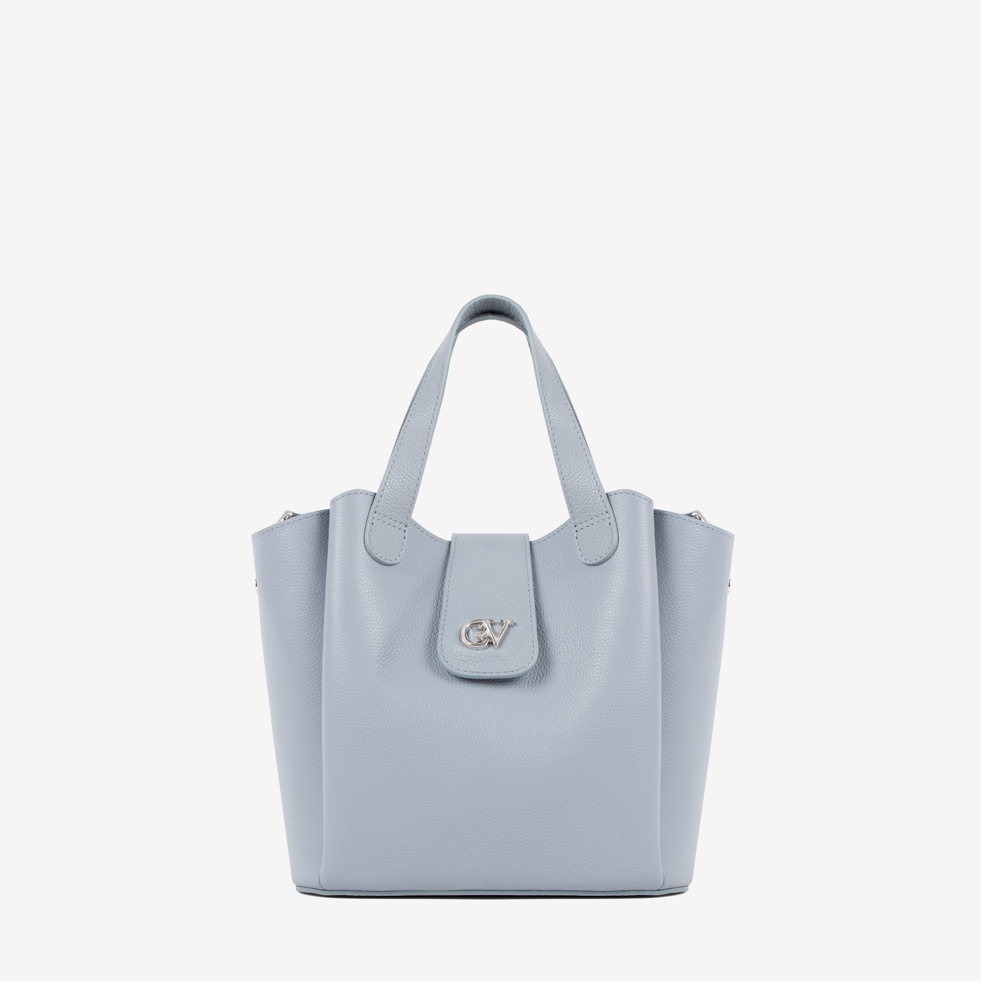 Signature CV By Cavalinho Grey-ish Blue Leather Handbag SKU 16260646.10 #color_lightblue