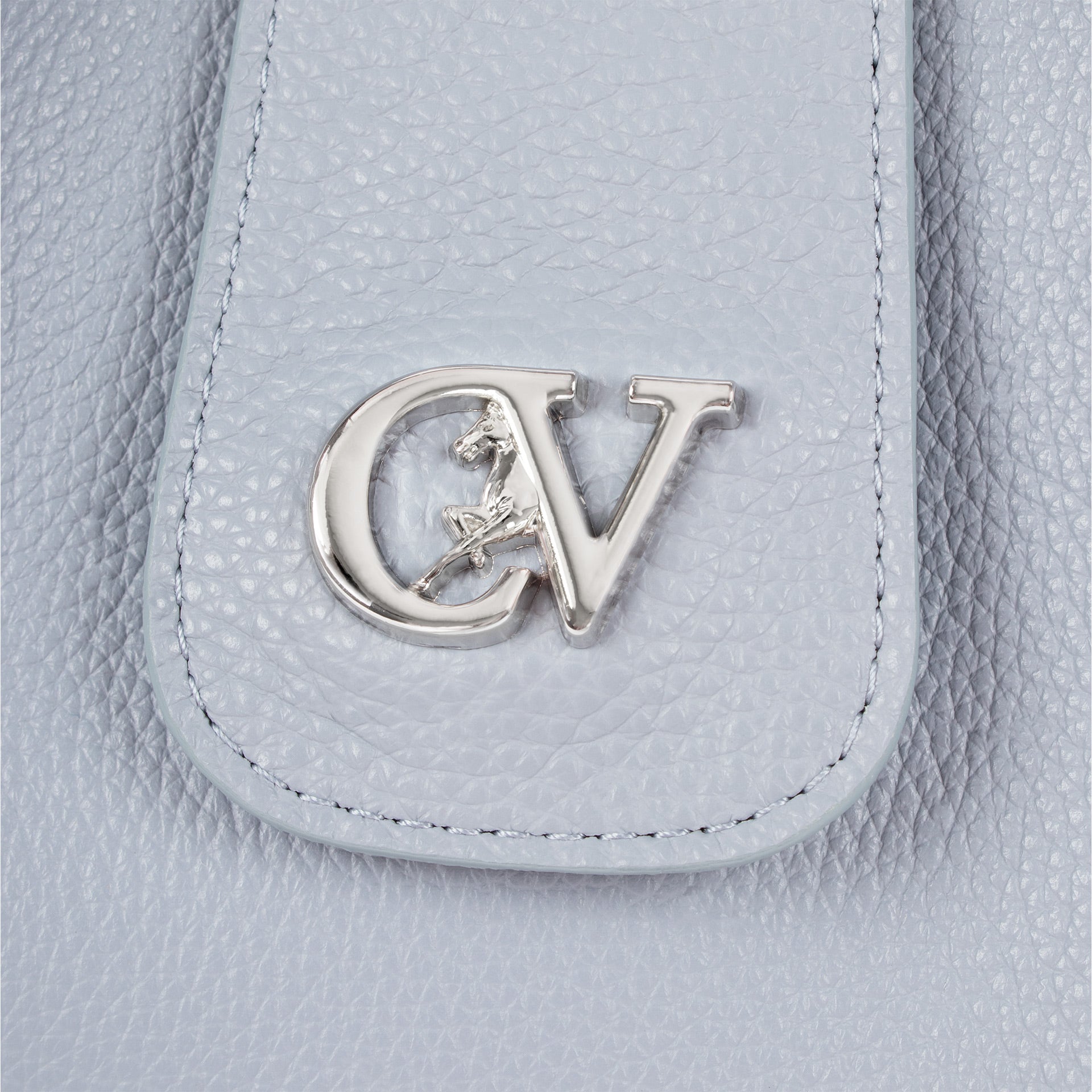 Signature CV By Cavalinho Grey-ish Blue Leather Handbag SKU 16260646.10 #color_lightblue