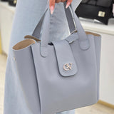 Signature CV By Cavalinho Grey-ish Blue Leather Handbag SKU 16260646.10 #color_lightblue