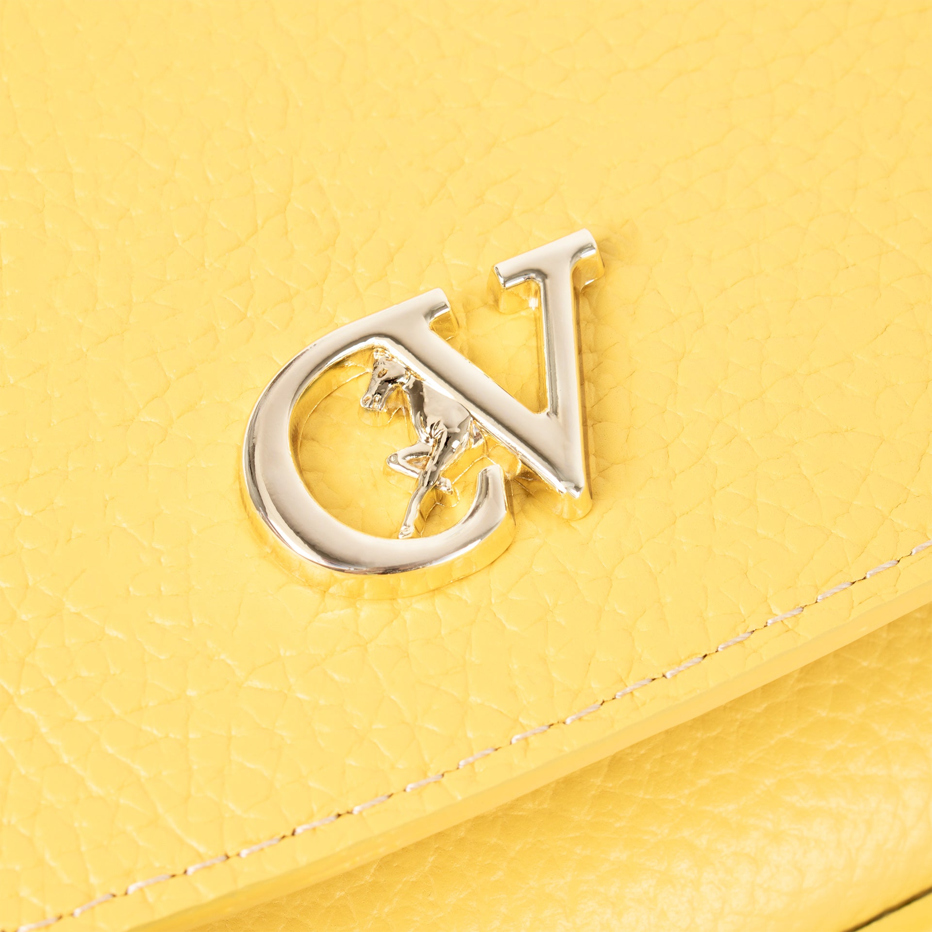 Signature CV By Cavalinho Designer Yellow Leather Handbag SKU 16260647.08 #color_yellow, jaune, amarelo