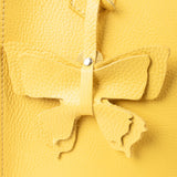 Signature CV by Cavalinho Yellow Leather Tote Bag with Butterfly Charm SKU 16260649.08 #color_yellow