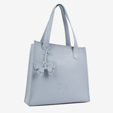 Signature CV by Cavalinho Grey Blue Leather Tote Bag with Butterfly Charm SKU 16260649.10 #color_lightblue