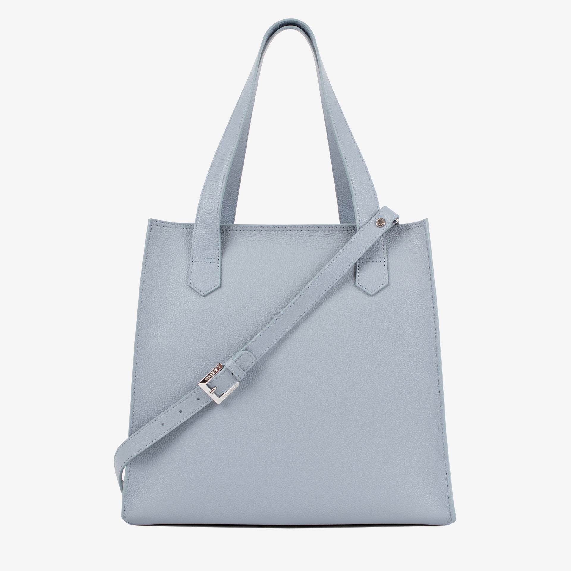 Signature CV by Cavalinho Grey Blue Leather Tote Bag with Butterfly Charm SKU 16260649.10 #color_lightblue
