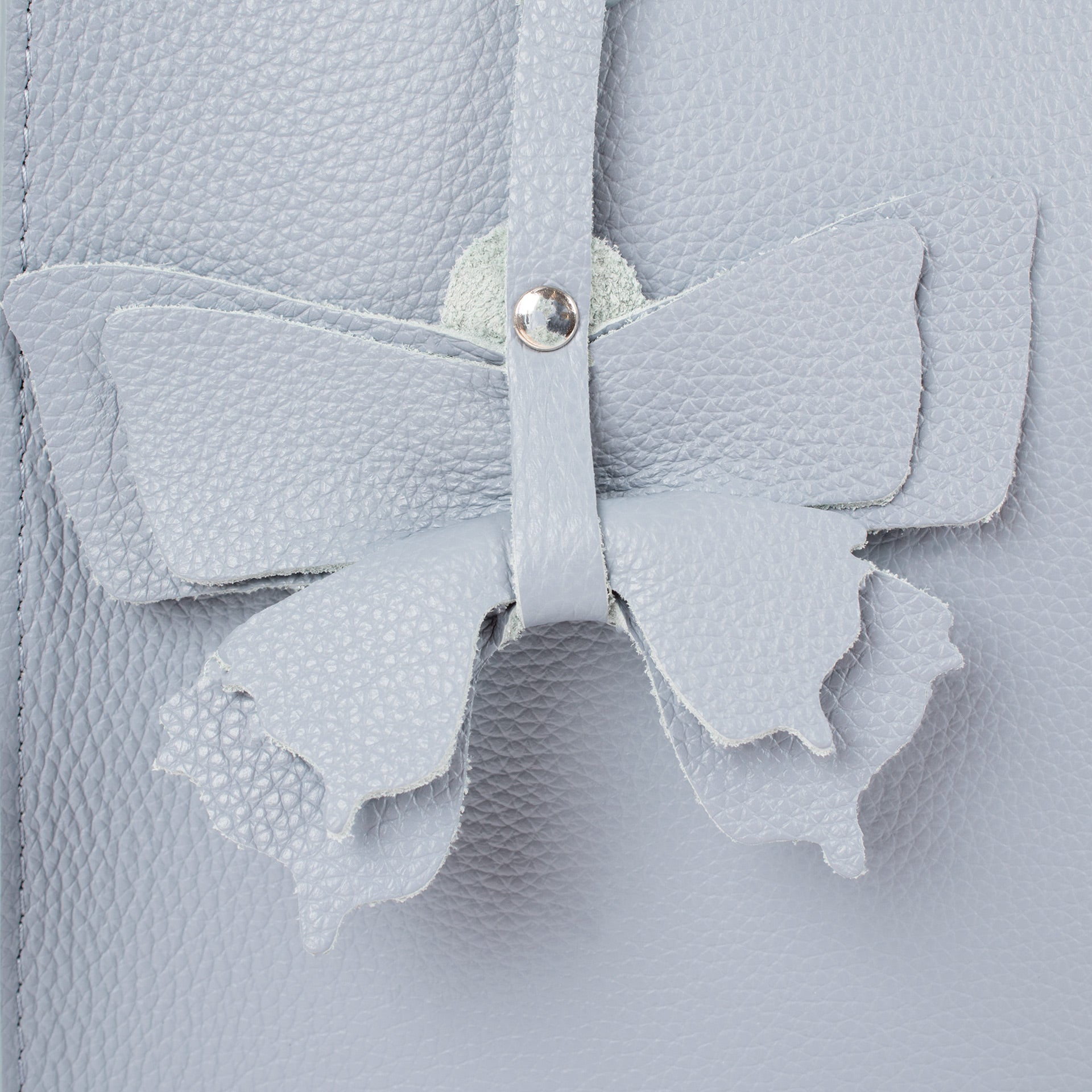 Signature CV by Cavalinho Grey Blue Leather Tote Bag with Butterfly Charm SKU 16260649.10 #color_lightblue