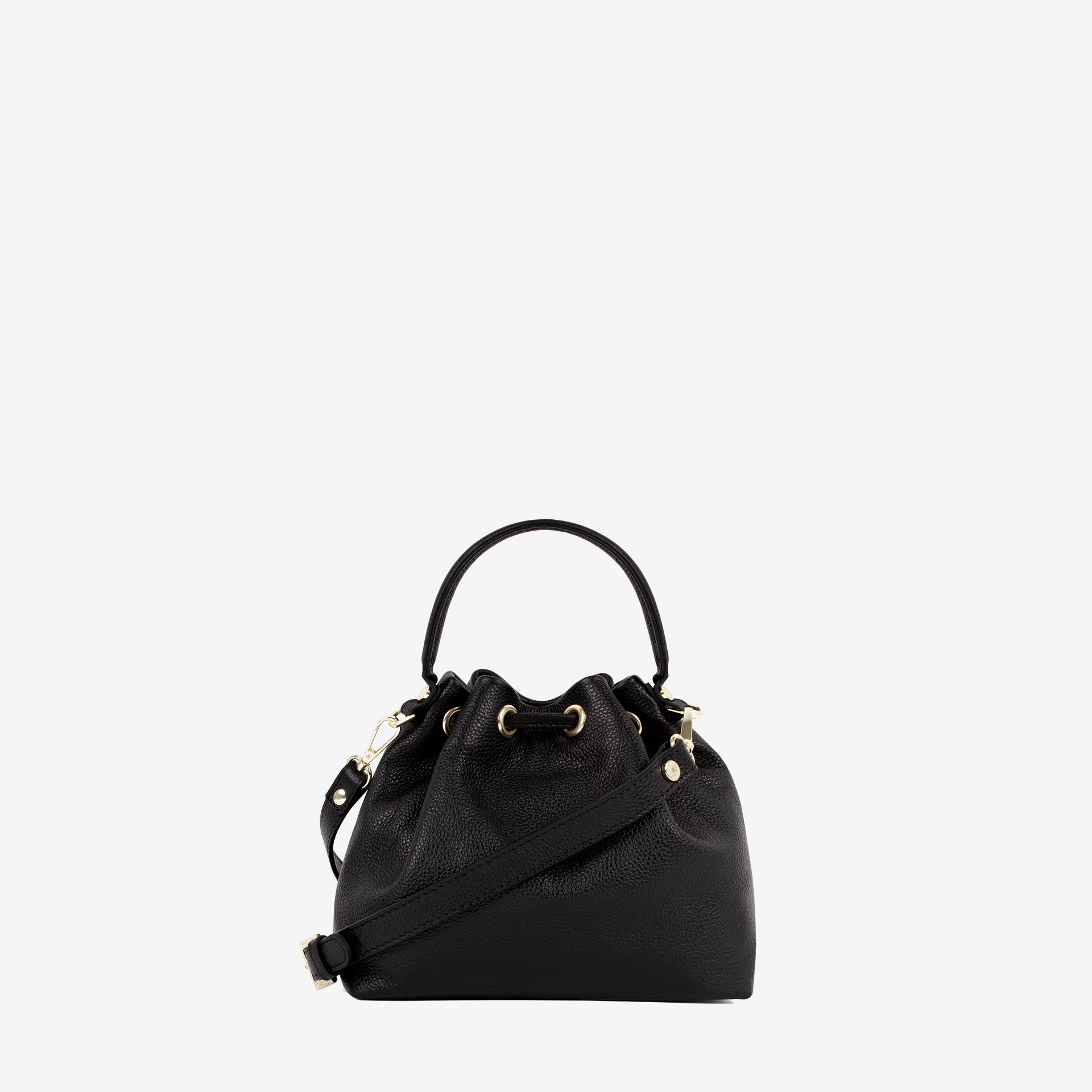 Signature CV By Cavalinho Black Leather Mini Bucket Bag SKU 16260651.01 #color_black