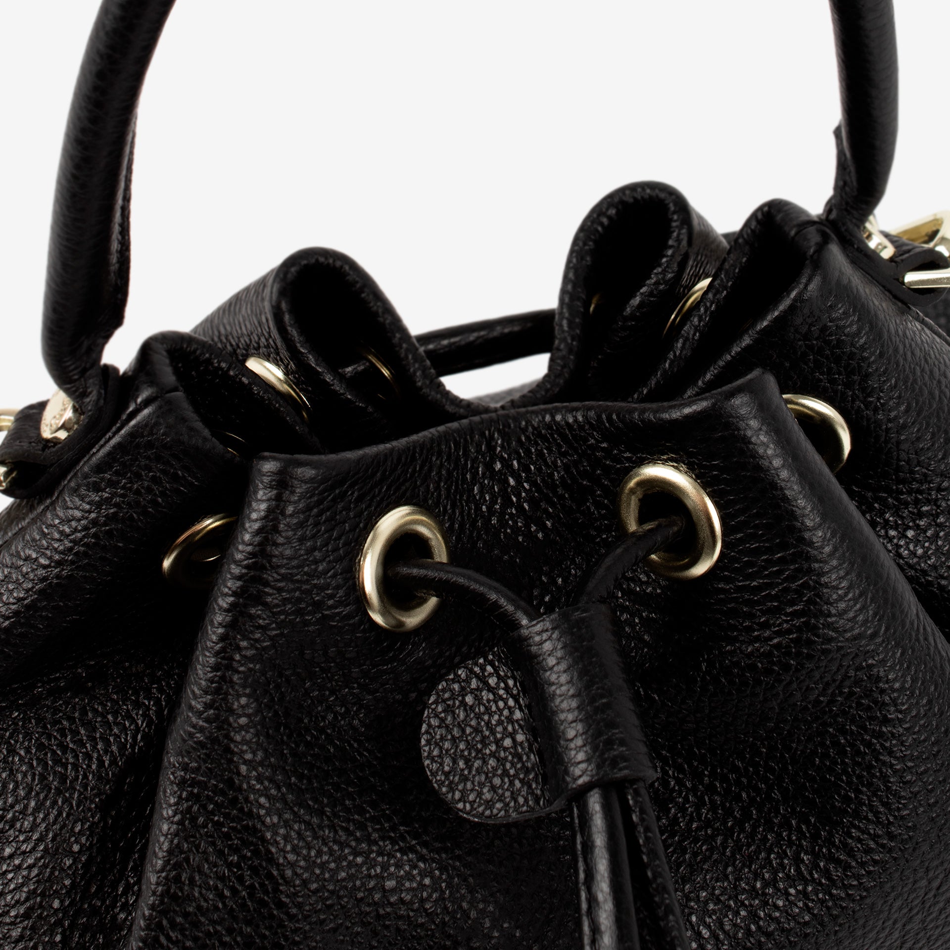 Signature CV By Cavalinho Black Leather Mini Bucket Bag SKU 16260651.01 #color_black