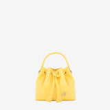 Signature CV By Cavalinho Yellow Leather Mini Bucket Bag SKU 16260651.08 #color_yellow, jaune, amarelo