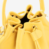 Signature CV By Cavalinho Yellow Leather Mini Bucket Bag SKU 16260651.08 #color_yellow, jaune, amarelo