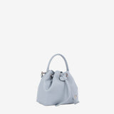 Signature CV By Cavalinho Grey-ish Blue Leather Mini Bucket Bag SKU 16260651.10 #color_lightblue