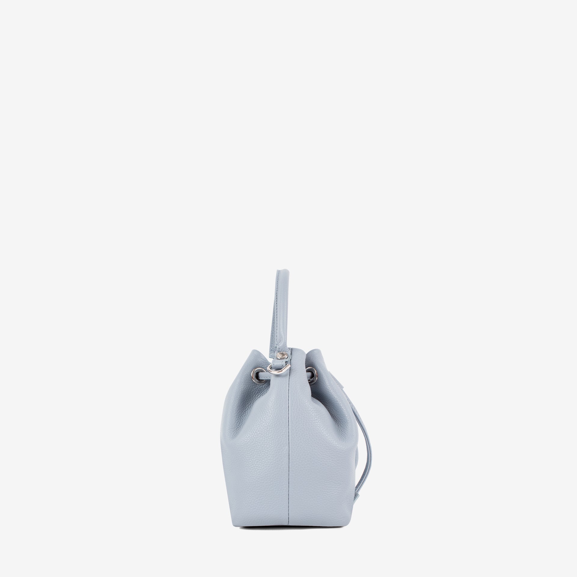 Signature CV By Cavalinho Grey-ish Blue Leather Mini Bucket Bag SKU 16260651.10 #color_lightblue