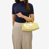 Iconic By Cavalinho Yellow Patent Leather Handbag SKU 16270647.08 #color_yellow, jaune, amarelo