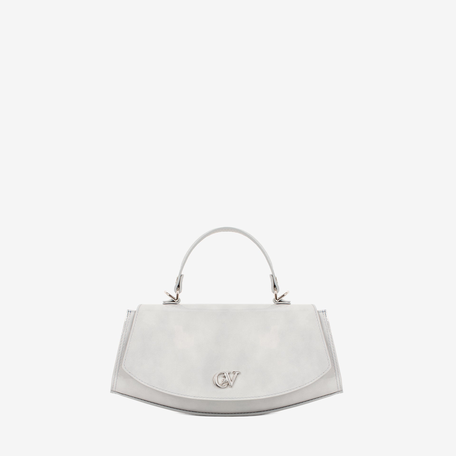 Iconic By Cavalinho Greyish Blue Patent Leather Handbag SKU 16270647.10 #color_lightblue