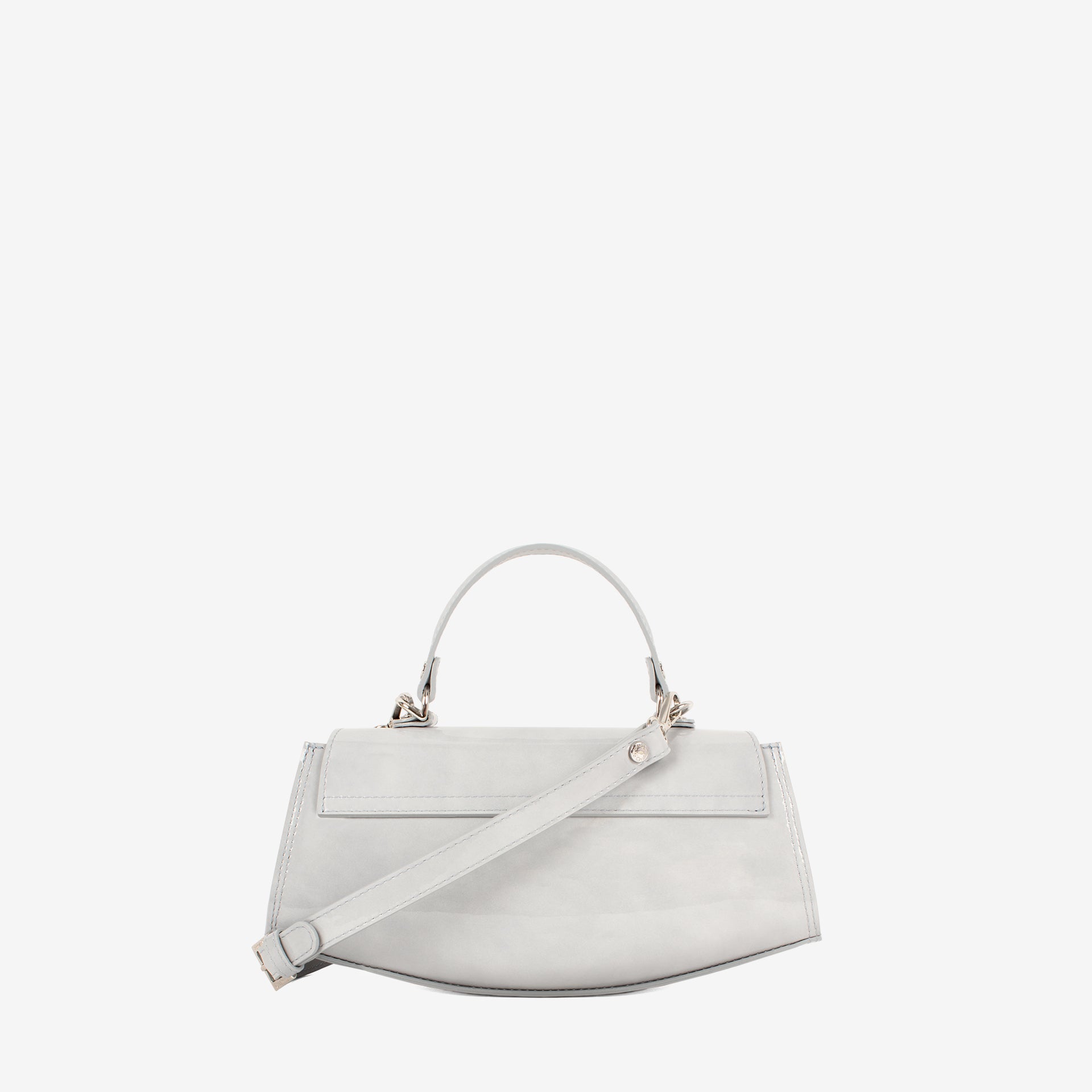 Iconic By Cavalinho Greyish Blue Patent Leather Handbag SKU 16270647.10 #color_lightblue