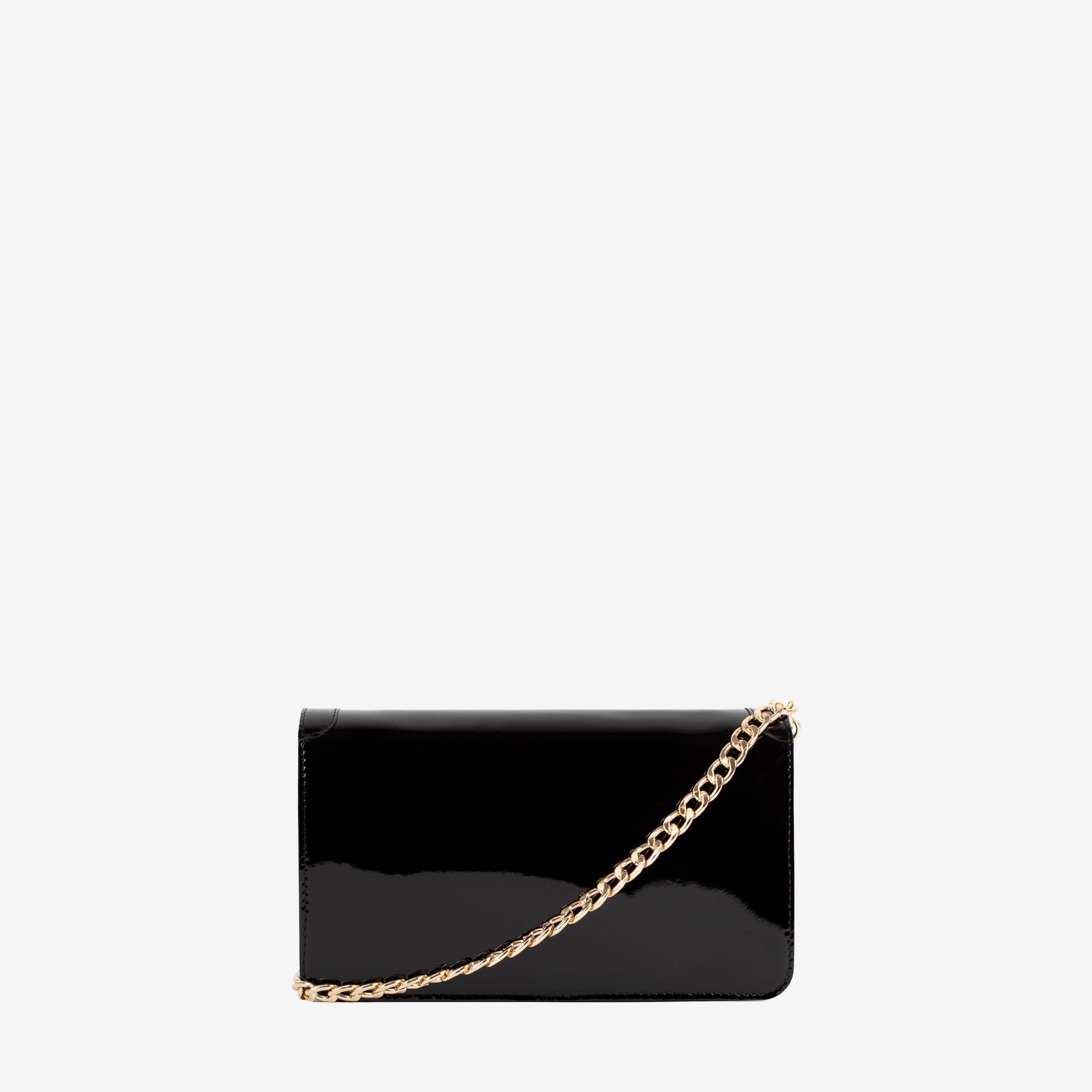 Iconic by Cavalinho Black Patent Leather Clutch Shoulder Bag SKU 16270648.01 #color_black