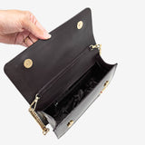 Iconic by Cavalinho Black Patent Leather Clutch Shoulder Bag SKU 16270648.01 #color_black