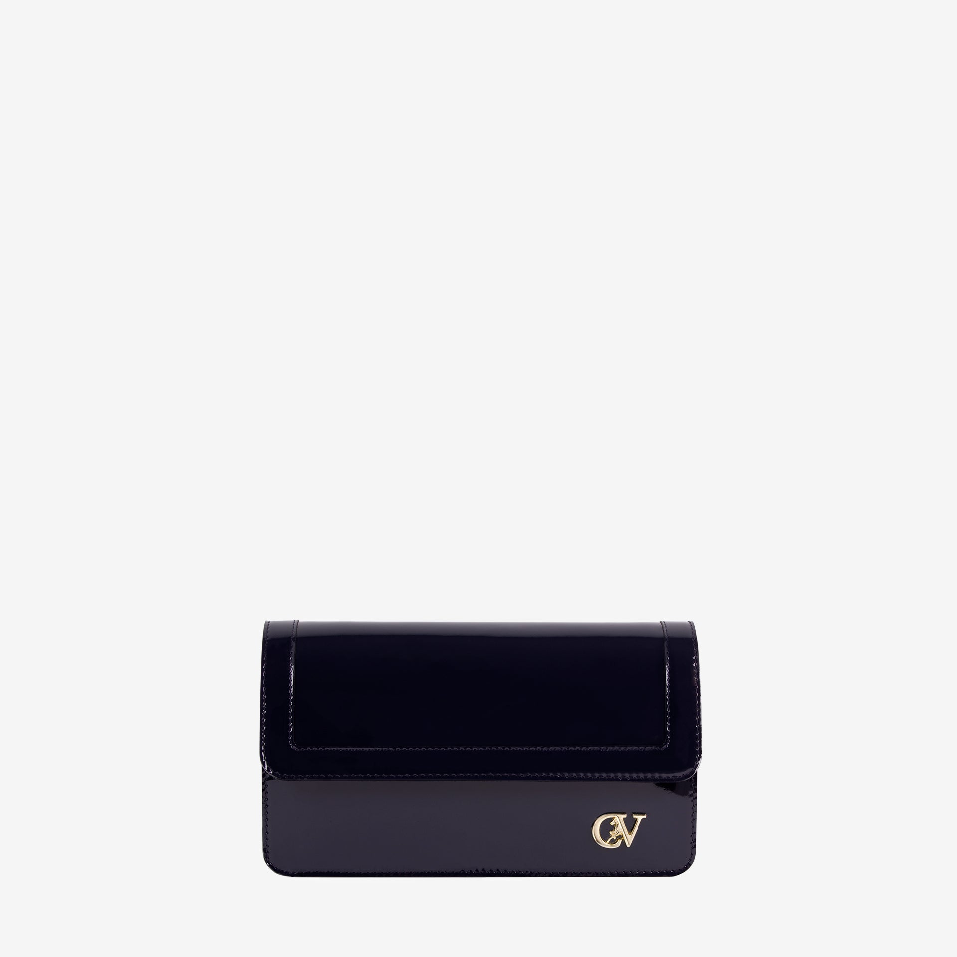 Iconic by Cavalinho Navy Blue Patent Leather Clutch Shoulder Bag SKU 16270648.03 #color_navy