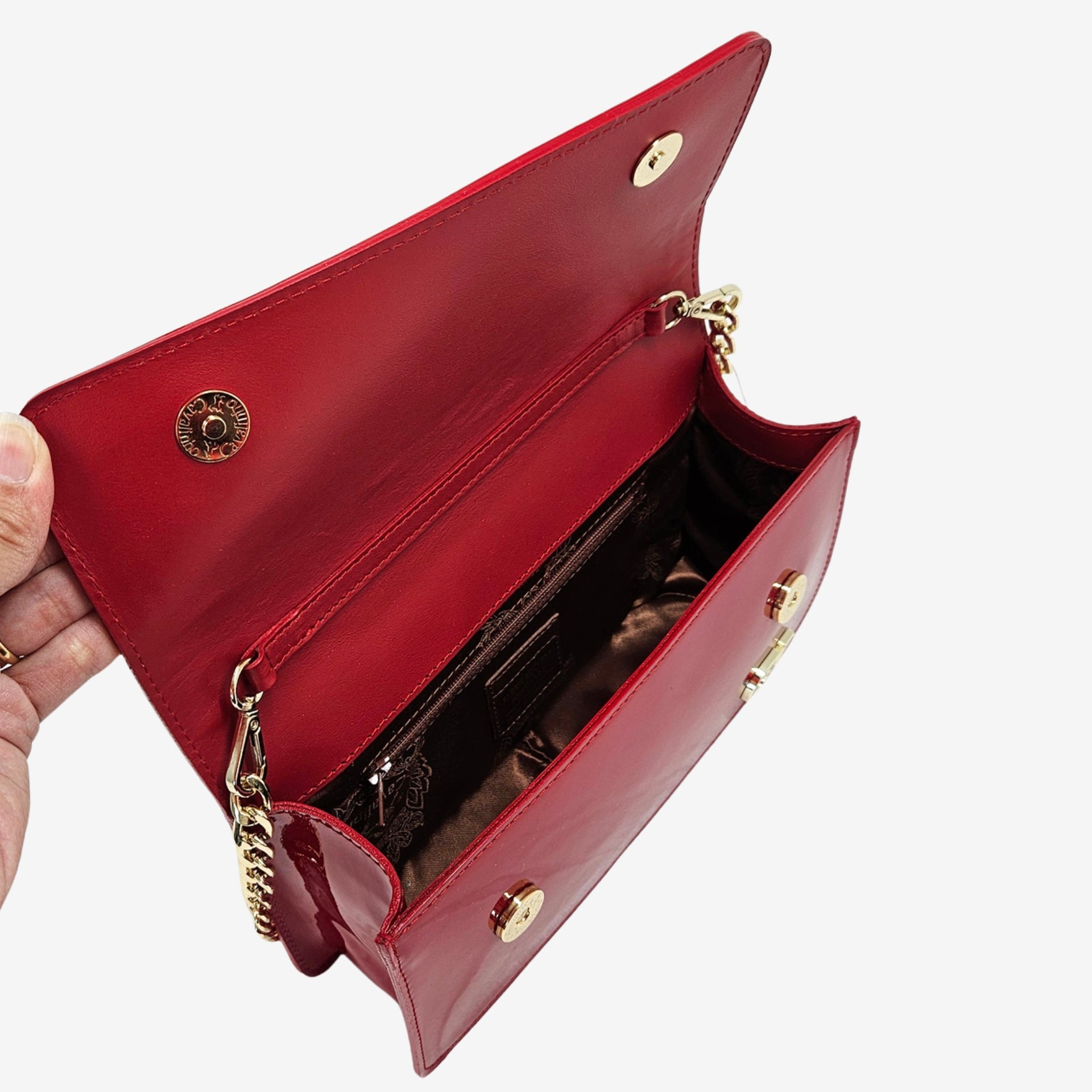 Iconic by Cavalinho Red Patent Leather Clutch Shoulder Bag SKU 16270648.04 #color_red