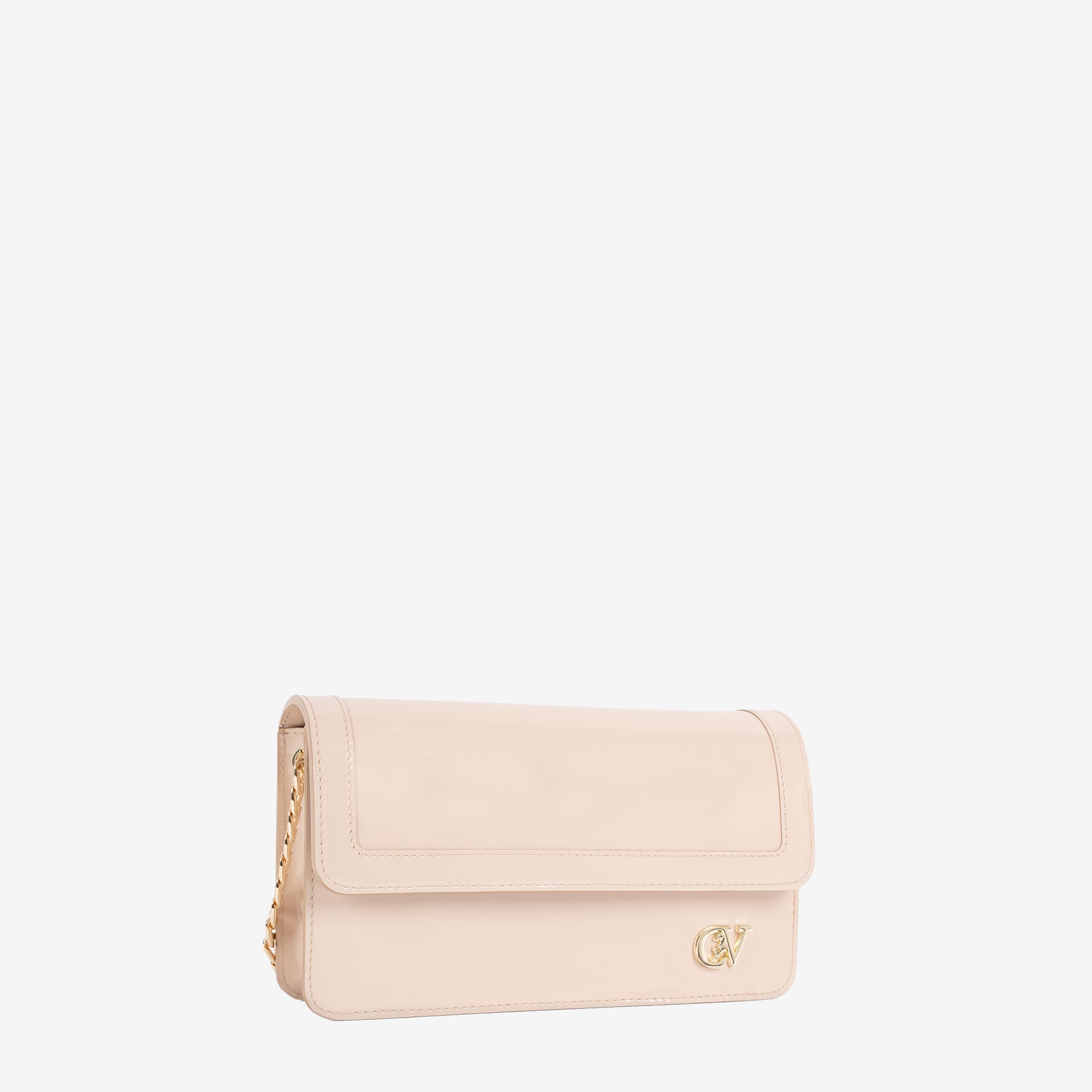 Iconic by Cavalinho Beige Patent Leather Clutch Shoulder Bag SKU 16270648.05 #color_beige