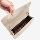 Iconic by Cavalinho Beige Patent Leather Clutch Shoulder Bag SKU 16270648.05 #color_beige