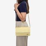 Iconic by Cavalinho Yellow Patent Leather Clutch Shoulder Bag SKU 16270648.08 #color_yellow
