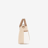 CV by Cavalinho designer handbag in beige and white with patent leather croc-effect detailing SKU 16280635.31 #color_beige / white, beige / blanc, bege / branco