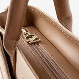 CV by Cavalinho designer handbag in beige and white with patent leather croc-effect detailing SKU 16280635.31 #color_beige / white, beige / blanc, bege / branco