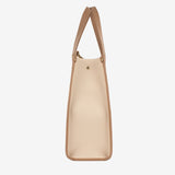 CV by Cavalinho beige and white tote bag with croc-effect patent leather detailing SKU 16280649.31 #color_beige / white, beige / blanc, bege / branco