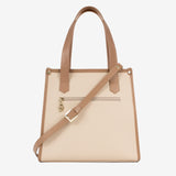 CV by Cavalinho beige and white tote bag with croc-effect patent leather detailing SKU 16280649.31 #color_beige / white, beige / blanc, bege / branco