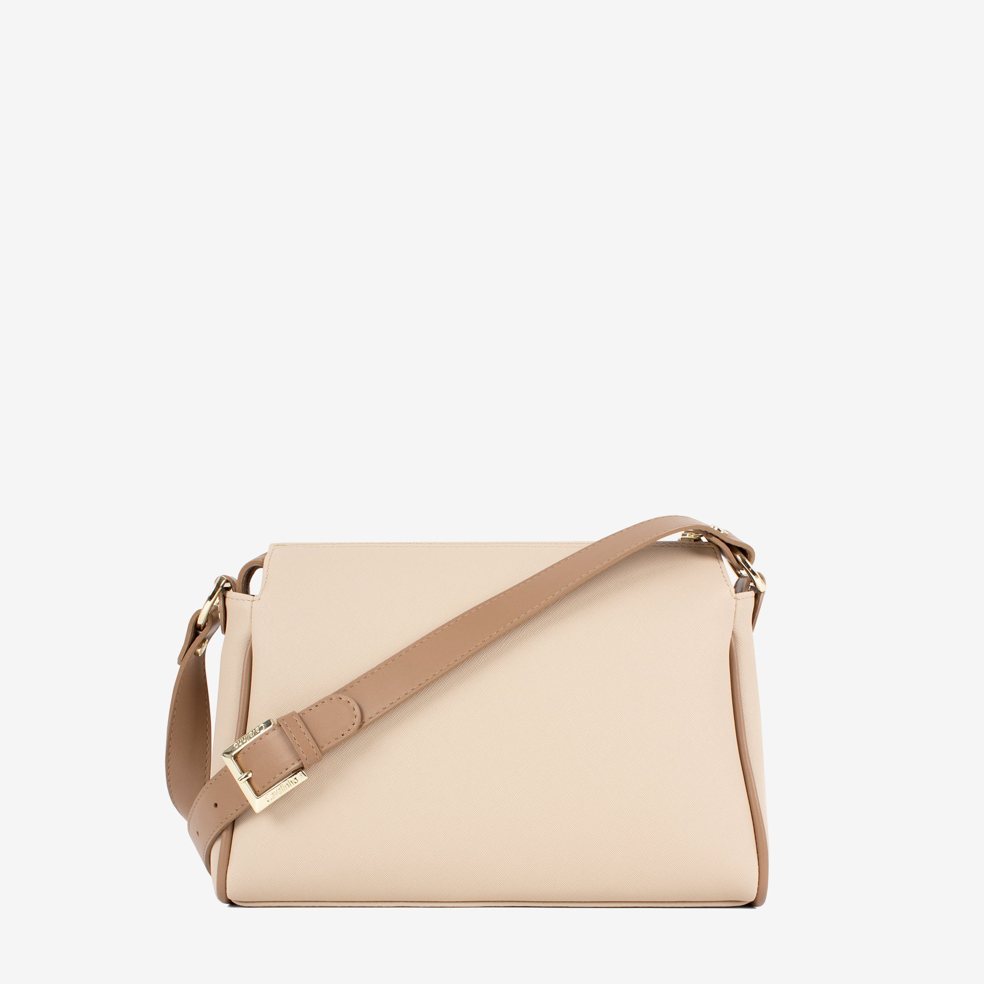 CV by Cavalinho beige and white crossbody bag with croc-effect patent leather SKU 16280654.31 #color_beige / white, beige / blanc, bege / branco