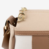 CV by Cavalinho beige and white crossbody bag with croc-effect patent leather SKU 16280654.31 #color_beige / white, beige / blanc, bege / branco