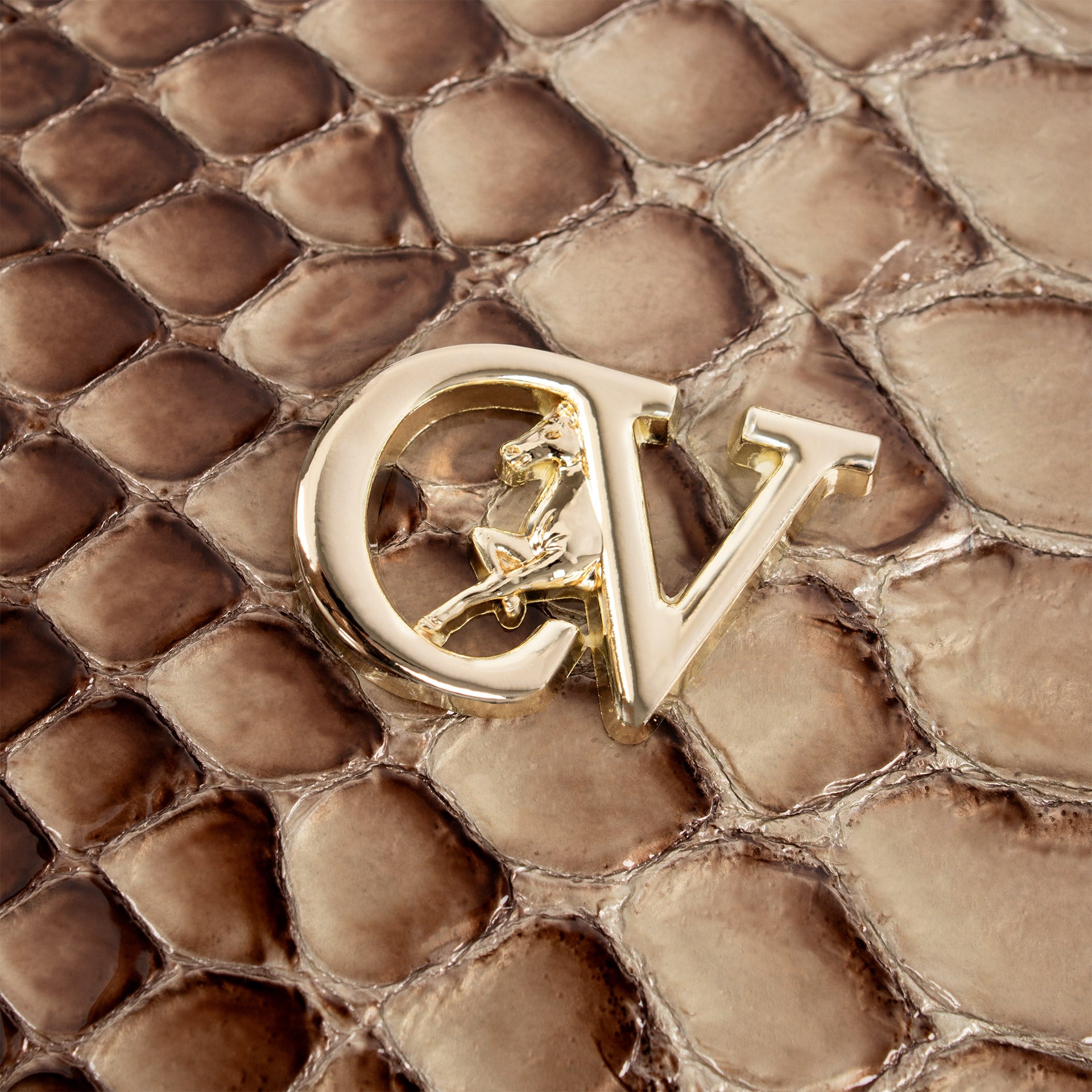 CV by Cavalinho beige and white crossbody bag with croc-effect patent leather SKU 16280654.31 #color_beige / white, beige / blanc, bege / branco