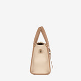 CV by Cavalinho beige and white handbag with croc-effect patent leather detailing SKU 16280655.31 #color_beige / white, beige / blanc, bege / branco