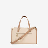 CV by Cavalinho beige and white handbag with croc-effect patent leather detailing SKU 16280655.31 #color_beige / white, beige / blanc, bege / branco