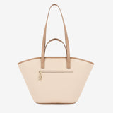 CV by Cavalinho designer boat handbag in beige and white with patent leather croc-effect detailing SKU 16280656.31 #color_beige / white, beige / blanc, bege / branco
