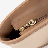 CV by Cavalinho designer boat handbag in beige and white with patent leather croc-effect detailing SKU 16280656.31 #color_beige / white, beige / blanc, bege / branco