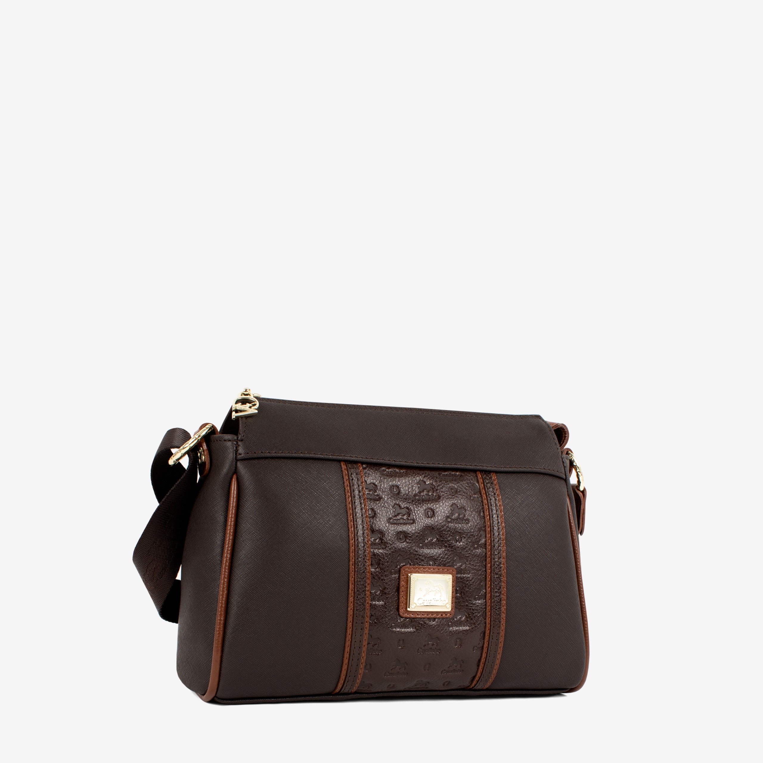 Cavalinho Origem Brown Crossbody Bag SKU 16300344.20 #color_darkbrown / saddlebrown