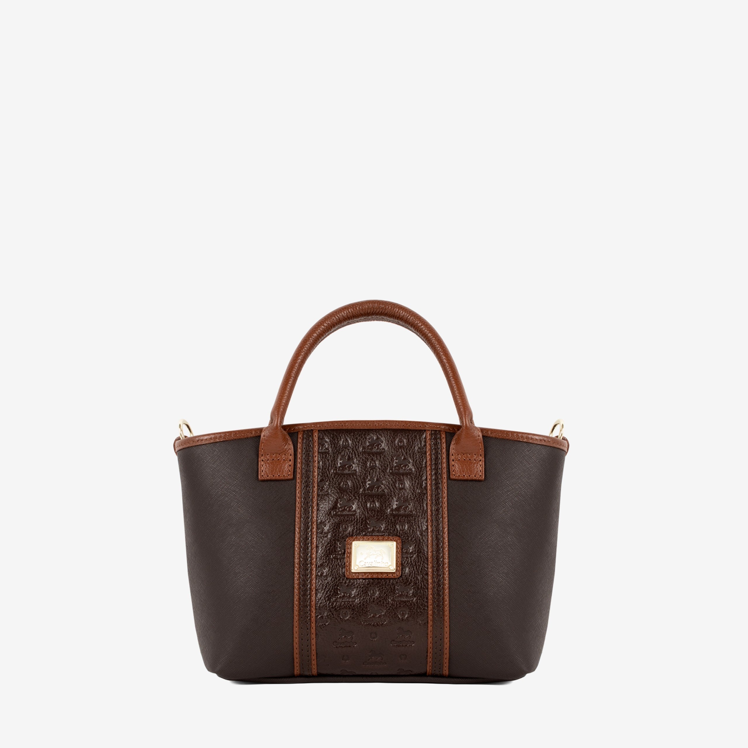 Cavalinho Origem Brown Mini Handbag Tote SKU 16300577.20 #color_darkbrown / saddlebrown