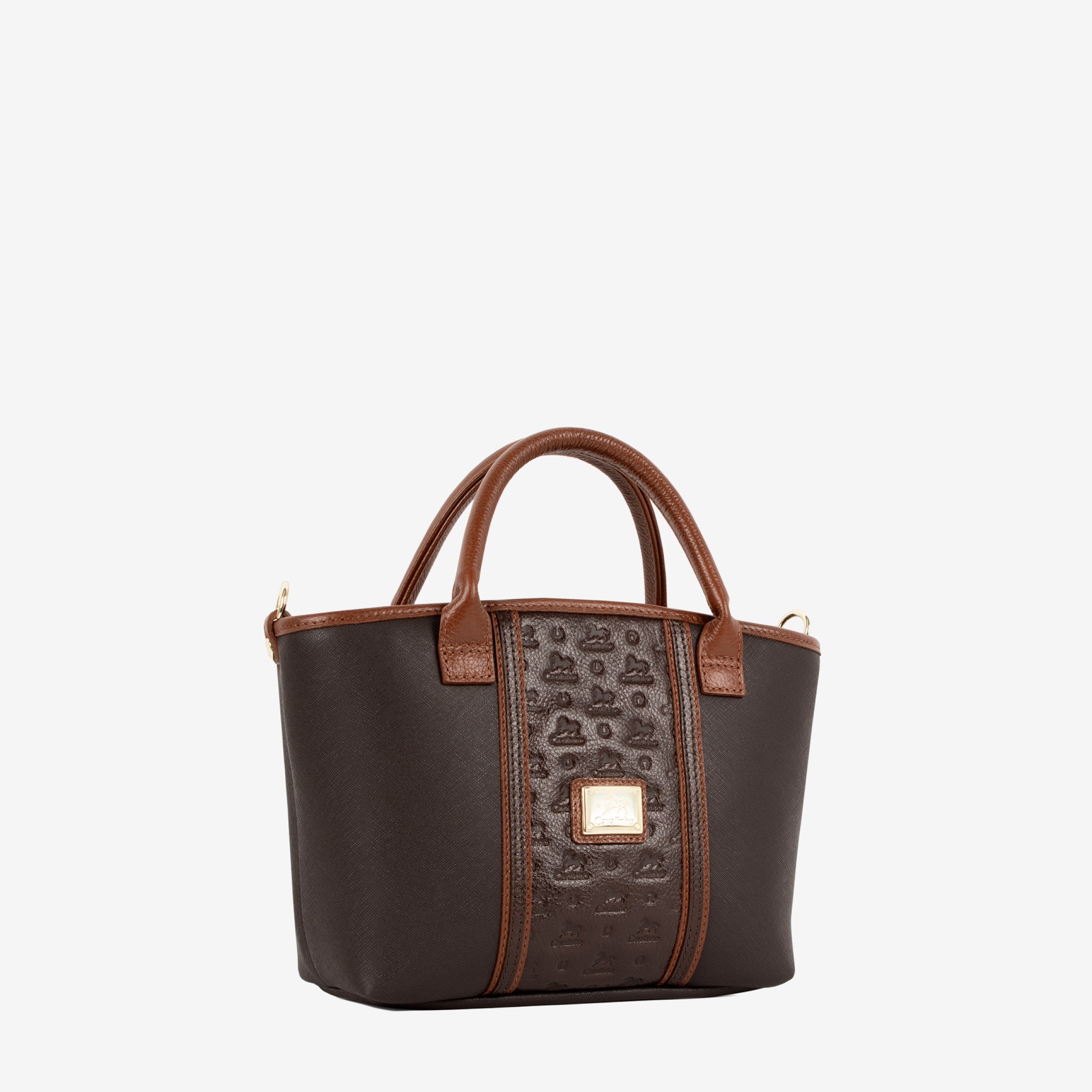 Cavalinho Origem Brown Mini Handbag Tote SKU 16300577.20 #color_darkbrown / saddlebrown