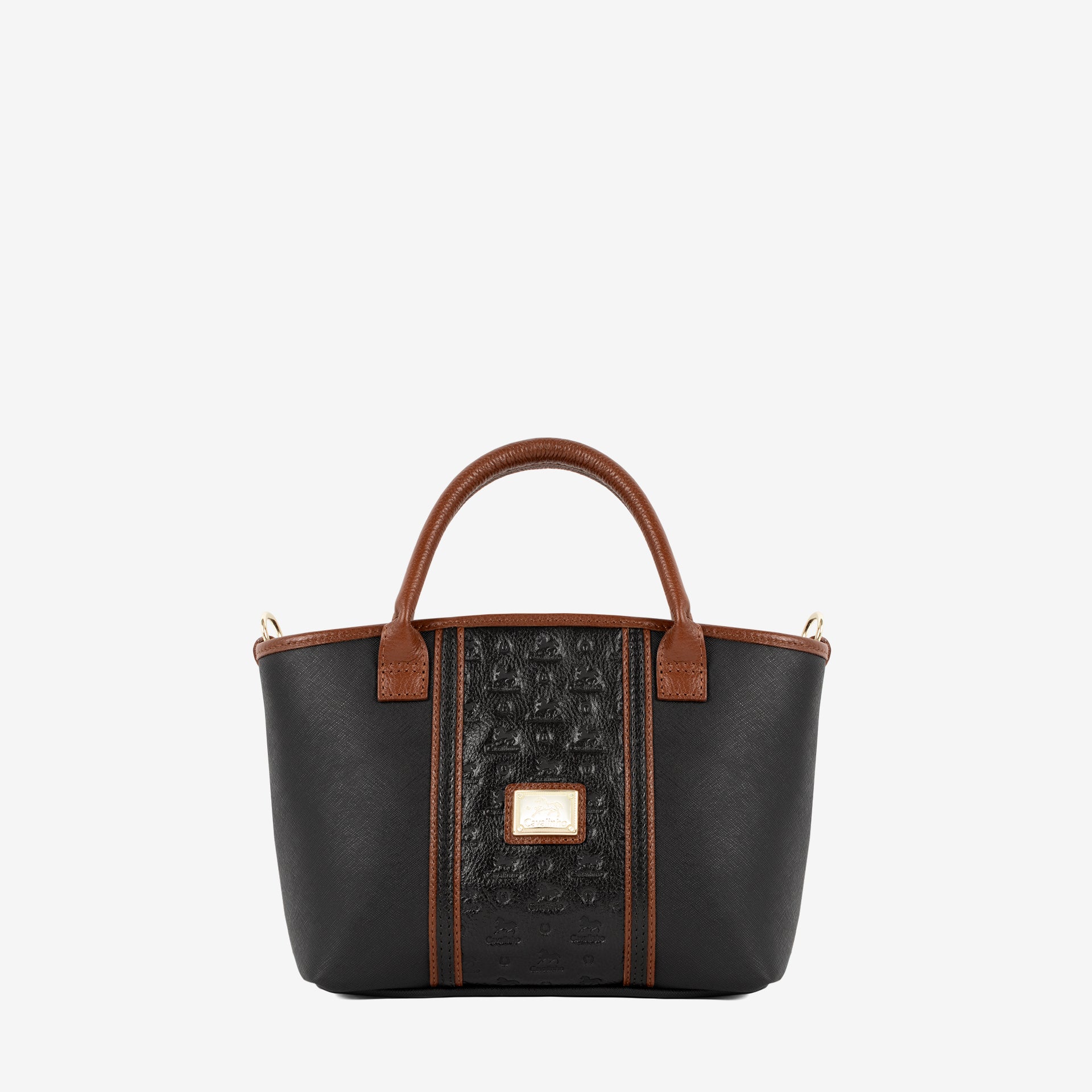 Cavalinho Origem Black Mini Handbag Tote SKU 16300577.32 #color_black / brown
