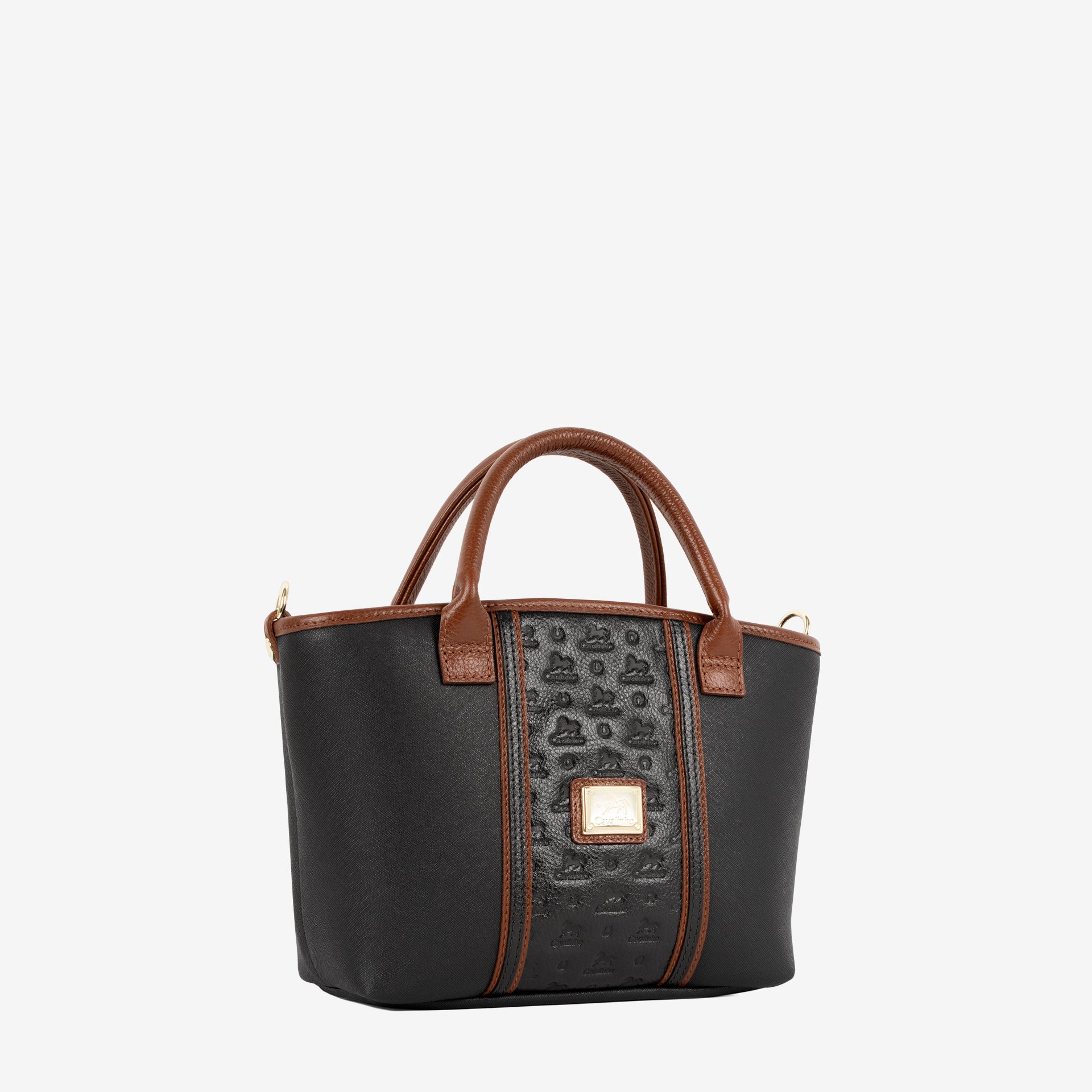 Cavalinho Origem Black Mini Handbag Tote SKU 16300577.32 #color_black / brown