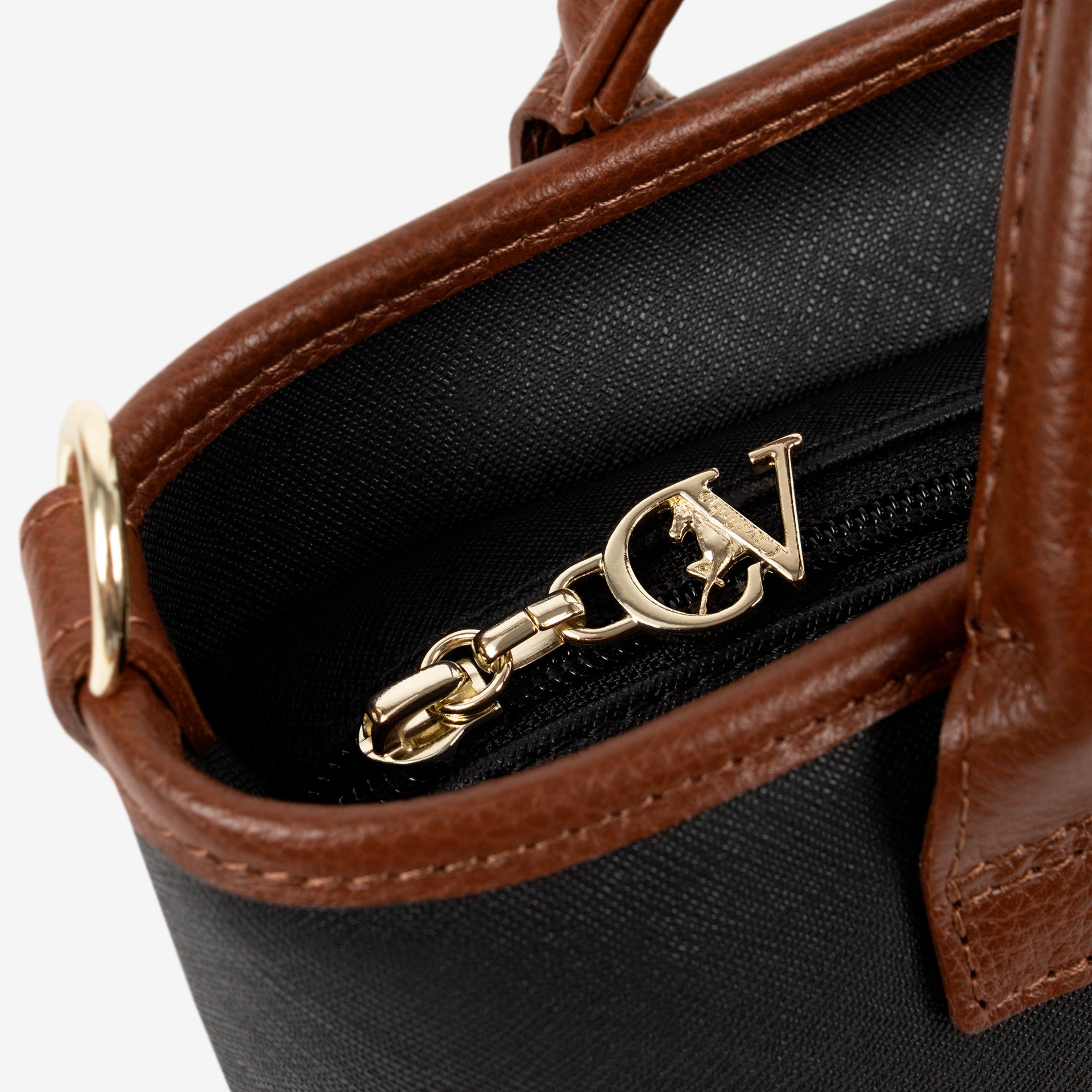 Cavalinho Origem Black Mini Handbag Tote SKU 16300577.32 #color_black / brown